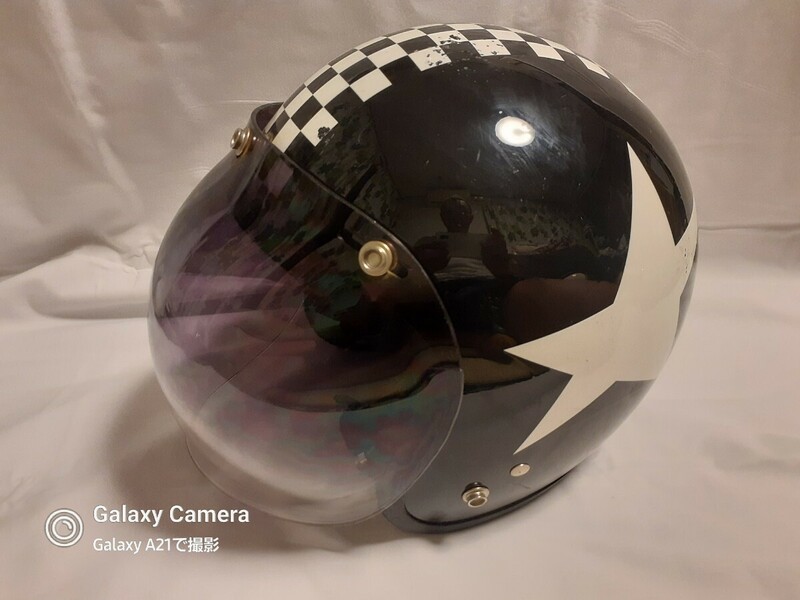 岡田商事:ジェットヘルメット:スモークシールド:57~59cm used ジェットヘル 