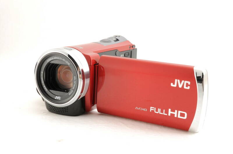 動作品 JVC Everio エブリオ GZ-E109-R FULL HD 赤 レッド ビクター デジタルビデオカメラ 管GG3026