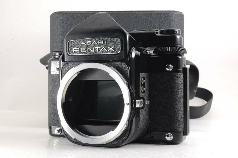 動作品 ペンタックス PENTAX ASAHI 67 6x7 ボディ TTLファインダー バケペン 中判フィルムカメラ ケース付 管80GG3237