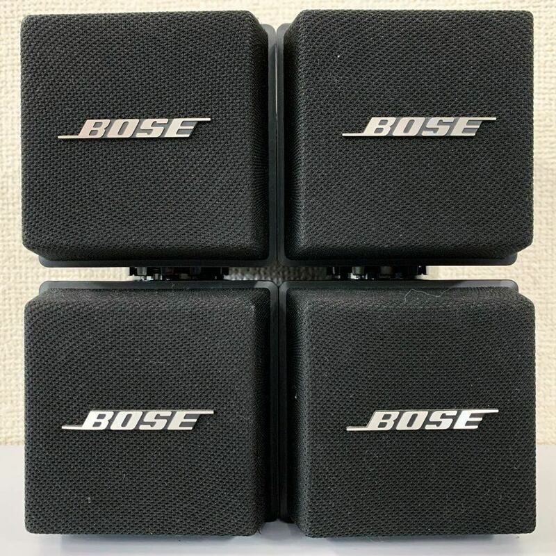 【A-1】 BOSE 501X CUBE SPEAKER SYSTEM キューブスピーカー ペア ボーズ 音出し確認済み 細かい傷あり 1811-3