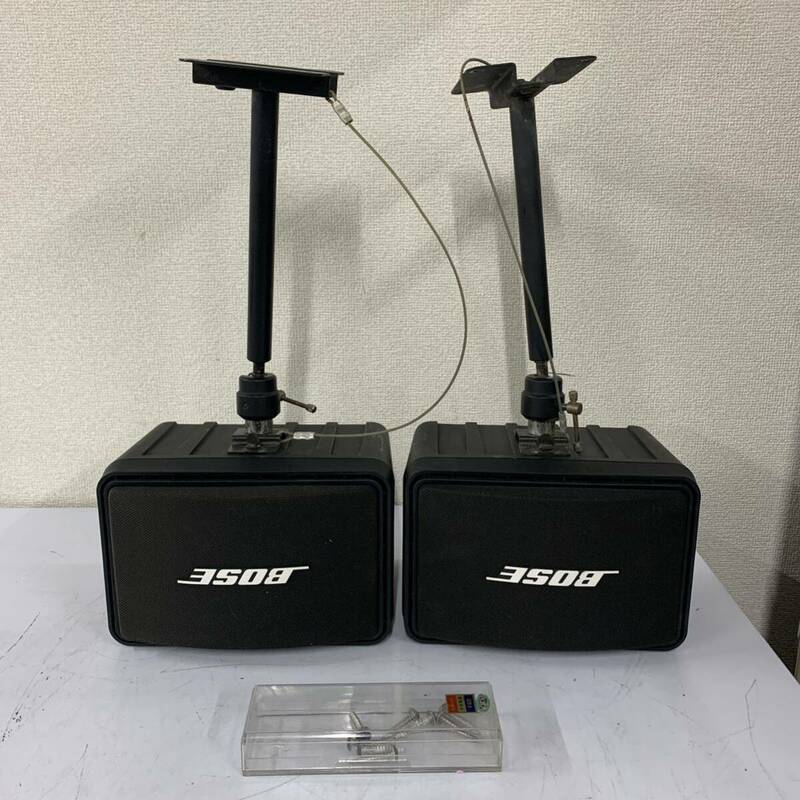 【C-3】 BOSE 111AD スピーカー 動作確認済 スタンド付 汚れあり キズあり ボウズ 中古品 1887-63