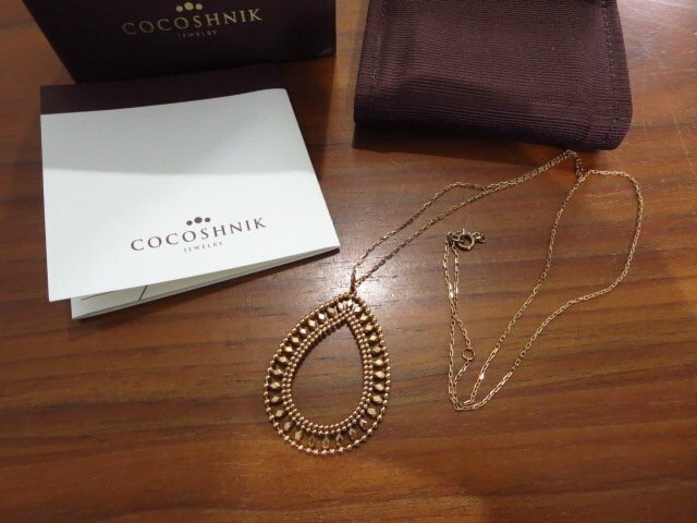 COCOSHNIK ココシュニック (33029-50-100) k10 10金 イエロー ゴールド デザイン ネックレス GOLD