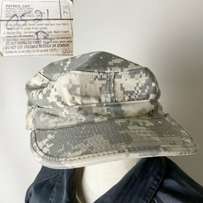 【00s ビンテージ】アメリカ軍 実物 SEKRI,INC. セクリ コットン50% ナイロン50％ PATROL CAP コンバット パトロール キャップ 帽子 7 1/4