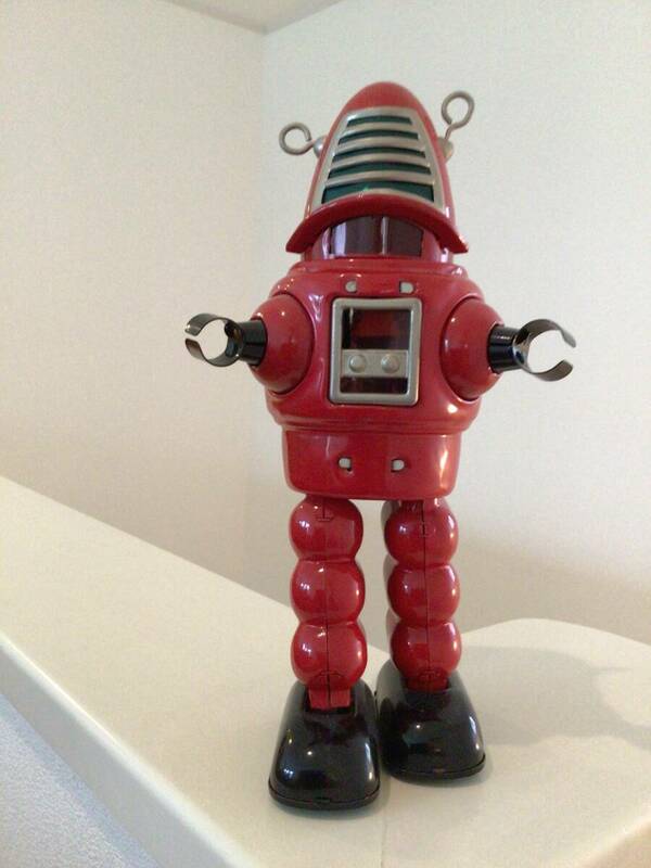 ロビーロボット　プラネットロボット　アンティークトイ　昭和レトロ玩具　ビンテージブリキ　箱無しジャンク品