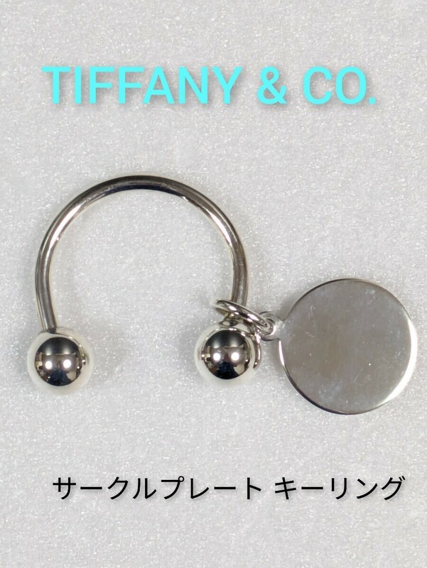 【TIFFANY&Co.】ティファニー サークルプレート　キーリング　シルバー925