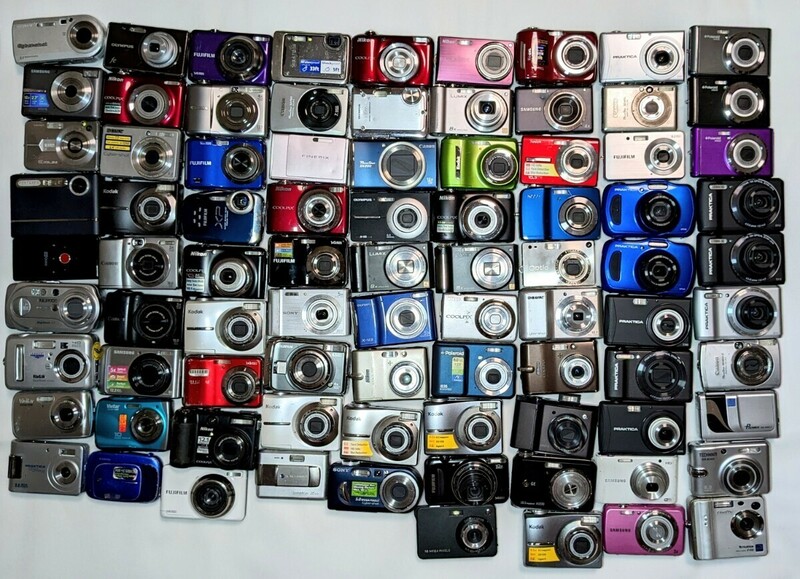 デジタルカメラ 85台まとめ売り デジカメ コンデジ 現状未確認中古品 /Canon/NIKON/SONY/Panasonic/FUJIFILM/OLYMPUS/他 50台以上 100台弱