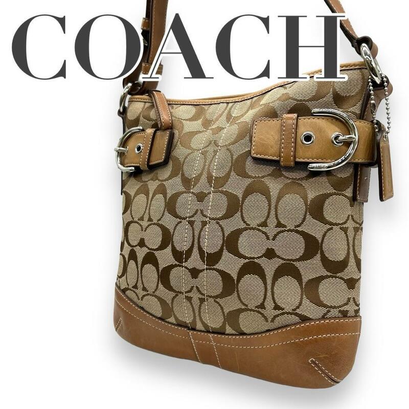 COACH コーチ　s85　斜め掛け　6740　シグネチャー　ショルダーバッグ