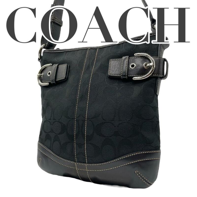 COACH コーチ　e6 肩掛け　3577 ワンショルダーバッグ キャンバス　黒