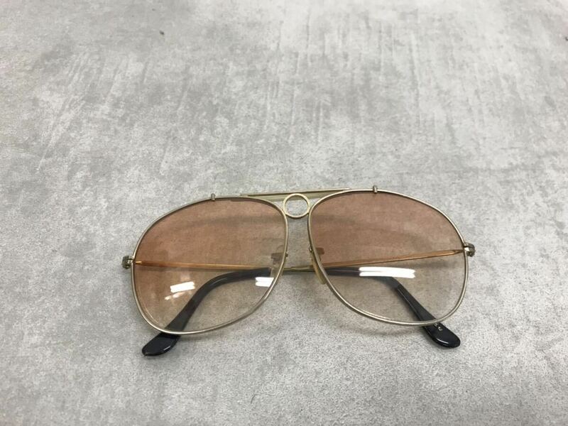 G0569-62★おそらく未使用 デッドストック サングラス ブラウン系　メーカー不明　眼鏡 メガネ メガネフレーム 