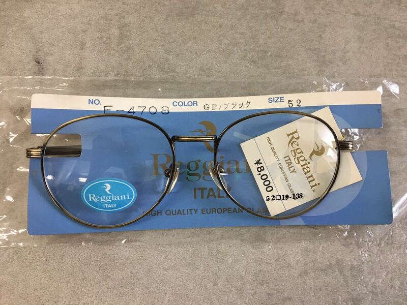 m0552-66★未使用 デッドストック Reggianiメガネ 眼鏡 フレーム Italy 52□19-138 長期保管品