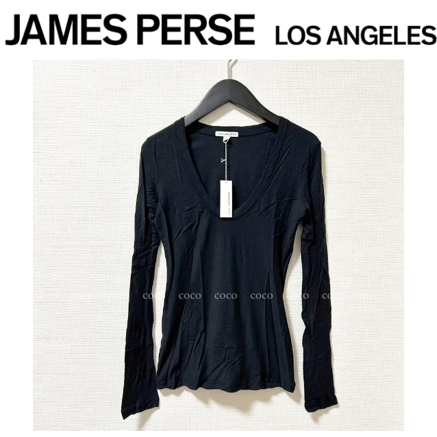 ◆新品正規品◆ジェームスパース◆ロングTシャツ　カットソー黒BLACK
