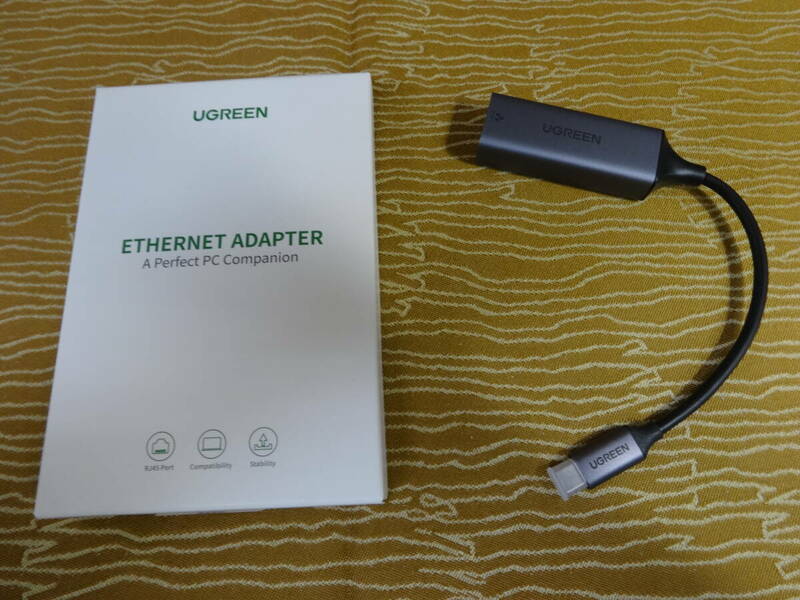 【UGREEN USB-C LANアダプター】ジャンク品 動作未確認 イーサネット Gigabit Ethernet Adapter パソコン 精密機器【A7-4①】0523