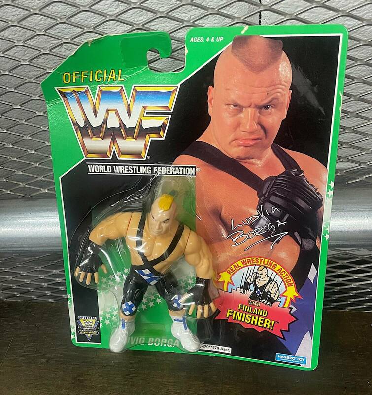 激レア ハズブロ HASBRO WWF フィギュア LUDVIG BORGA1994 グリーンカード GALOOB WCW WWE ホーガンアルティメットウォリアー サベージ