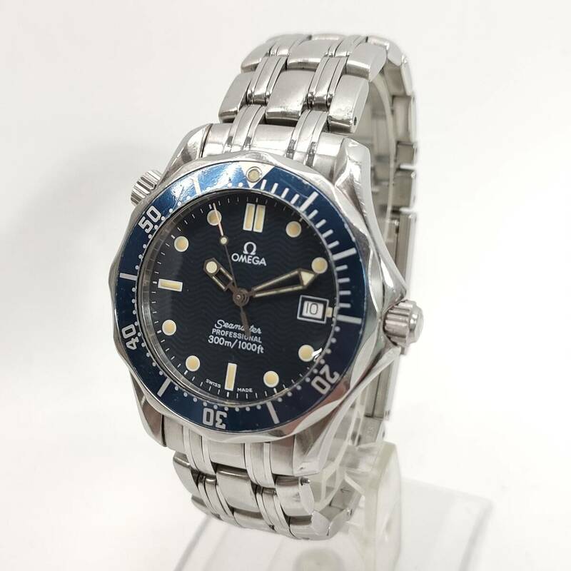 1円～ OMEGA Seamaster プロフェッショナル 300M/1000ft 1502/824 クオーツ デイト メンズ 腕時計 オメガ シーマスター 24e菊E