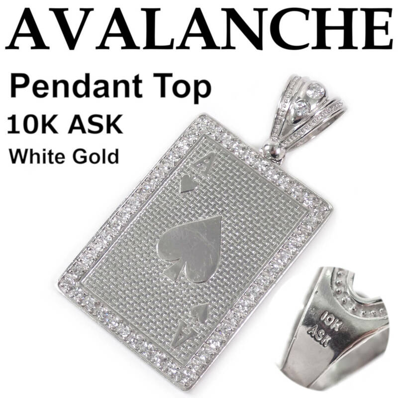 AVALANCHE Pendant Top(Ace of Spade) White Gold 10K ASK アヴァランチ ホワイトゴールド ペンダントトップ
