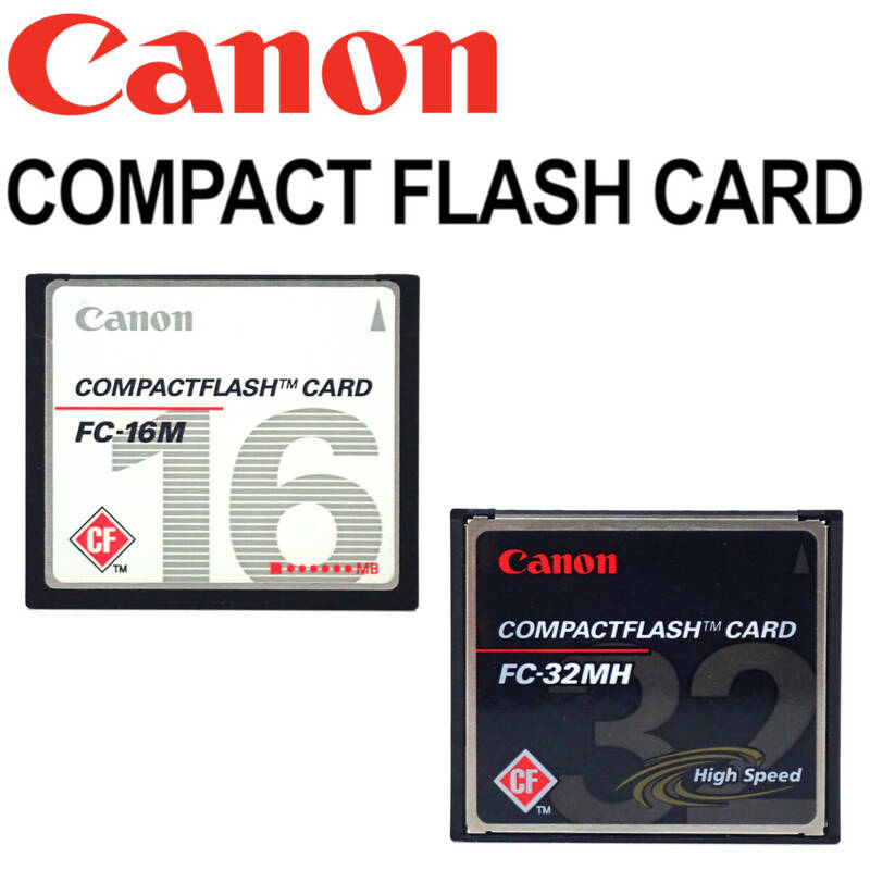 キャノン純正 CFカード2枚 16MB 32MB Canon COMPACT FLASH CARD 動作確認済
