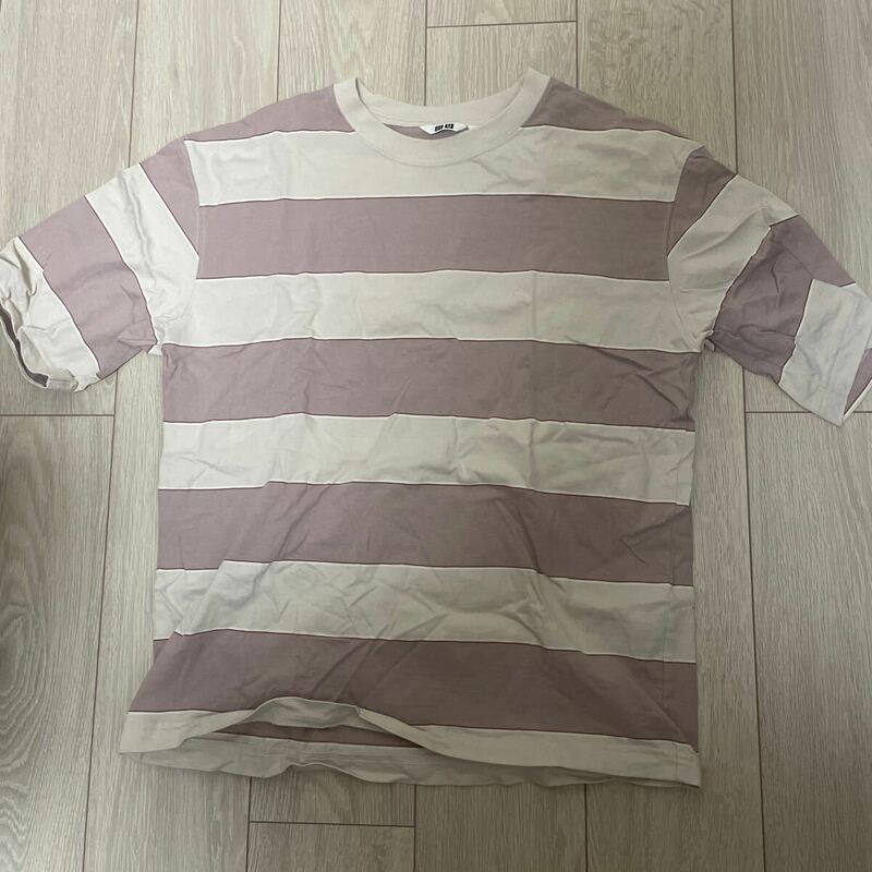 中古　ユニクロU ボーダーTシャツ3 サイズ　M UNIQLO U