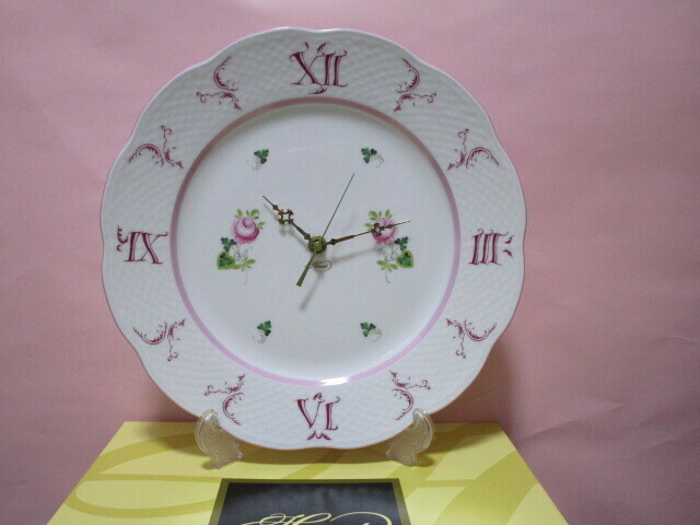 本物　新品　Herendヘレンド　ウィーンの薔薇・ピンク（VRH-X4）　ウォールクロック／掛時計（527）　定価49,500円だと思います！