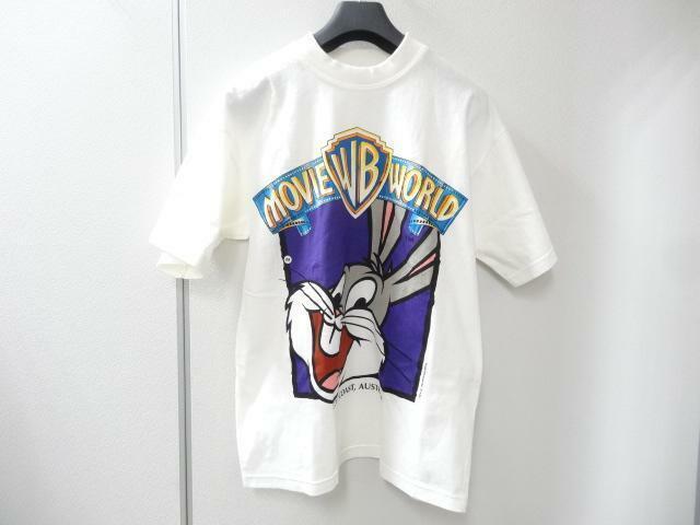 ☆レア品☆#7749 オーストラリア製 90s ワーナー ルーニー ヴィンテージ Tシャツ ホワイト Mサイズ 中古 現状品