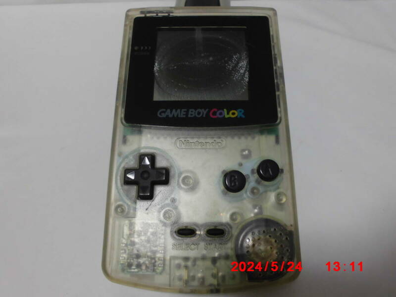 中古 ゲームボーイカラー　クリア GAMEBOY COLOR　シリアル： C14182832　送料520円