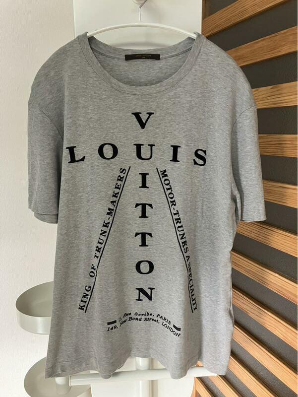 正規品　ヴィトン　louis vuitton Tシャツ　グレー　L ロゴ