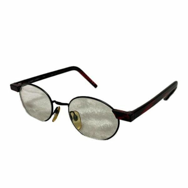 高級 ロバートラロッシュ ボストン型メガネ（Mod.70 49 19 CA113）ブラック×レッド メガネフレーム イタリア製 眼鏡 D159
