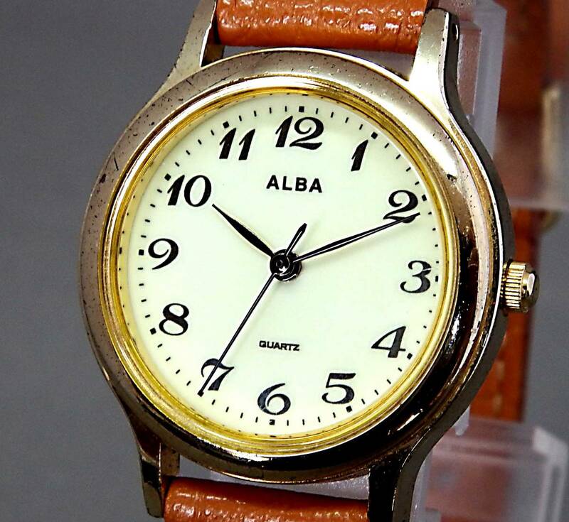 EU-9706■SEIKO ALBA レディース腕時計 3針 丸型 中古