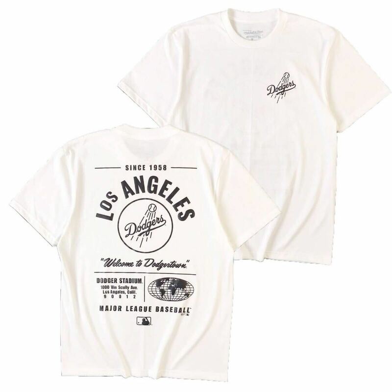 Tシャツ 白 半袖 ストリート系 ロサンゼルス LA スケードボード 大谷翔平　ドジャース　野球観戦　二刀流