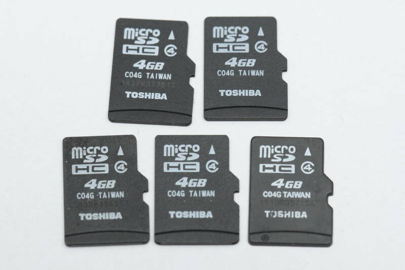 4GB microSDHCカード　TOSHIBA　●5枚セット●