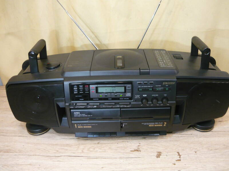 【中古】AIWA/アイワ　CD ステレオラジオ カセットレコーダー CSD-XR7 ラジカセ AM/FM 簡易動作確認済み