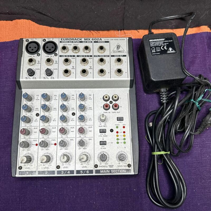 BEHRINGER EURORACK MX602A 純正アダプター付き