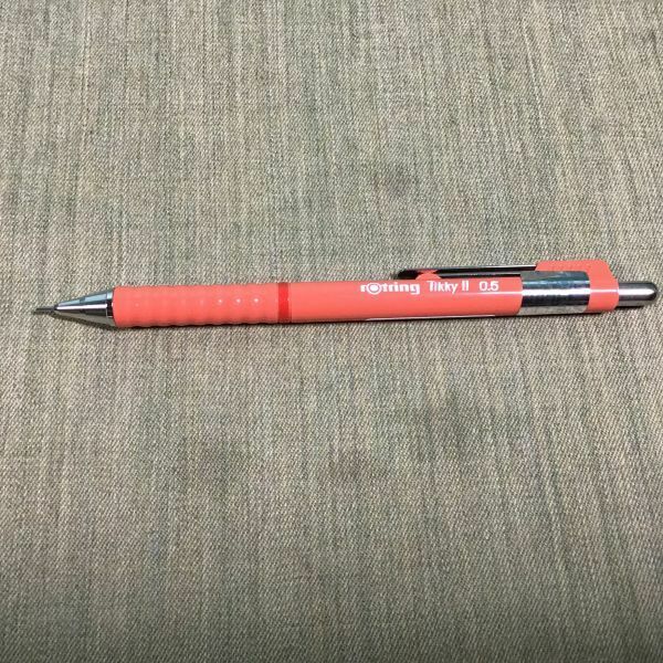 【未使用】廃番 rotring ロットリング Tikky II ティッキー2 製図用 シャープペンシル 0.5mm　パステルレッド　　(0)