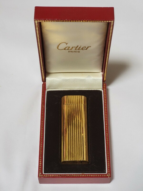 動作品　カルティエ　ガスライター　ゴールド　Cartier　