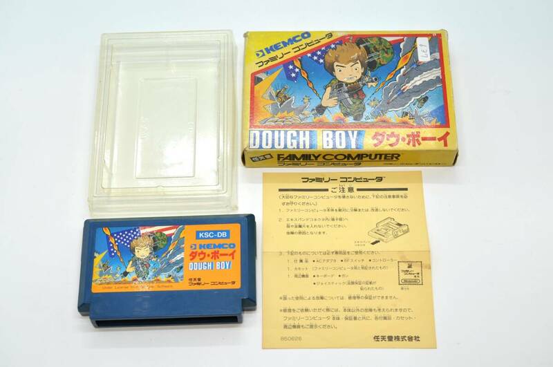 ★任天堂 ファミコン用カセット ゲームソフト ★ダウ・ボーイ DOUGH BOY（箱付）★【動作未確認・中古ジャンク品】★0524-132