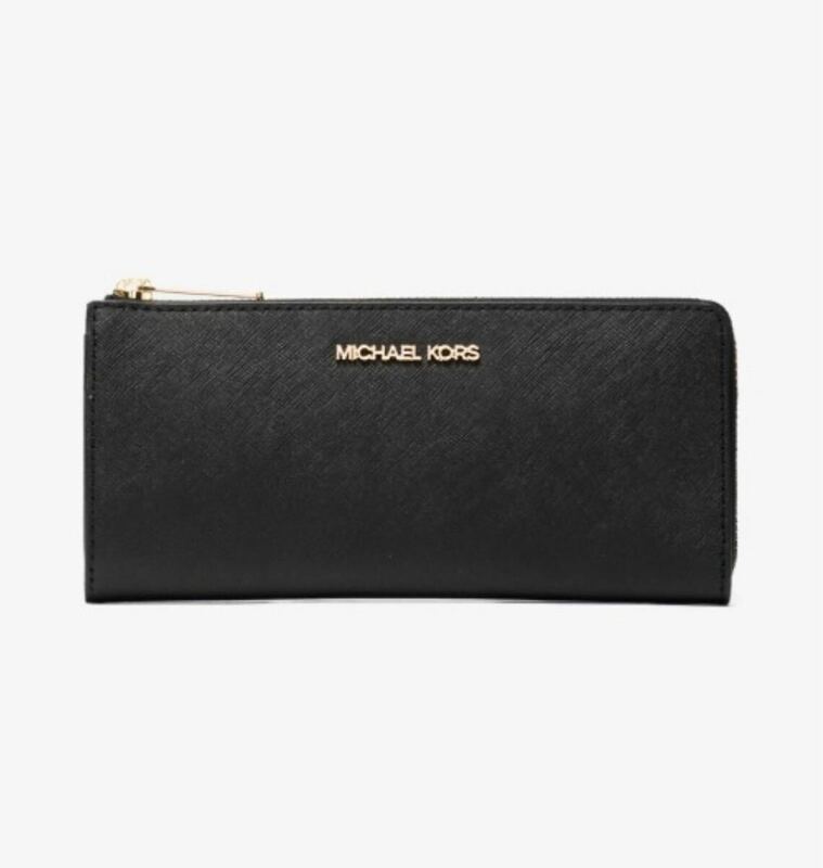 MICHEAL KORS マイケルコース 長財布 牛革 シグネチャー ブラック