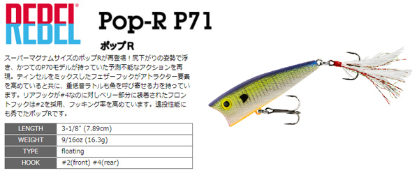 レーベル　P71　ポップR　#577 BlueGill