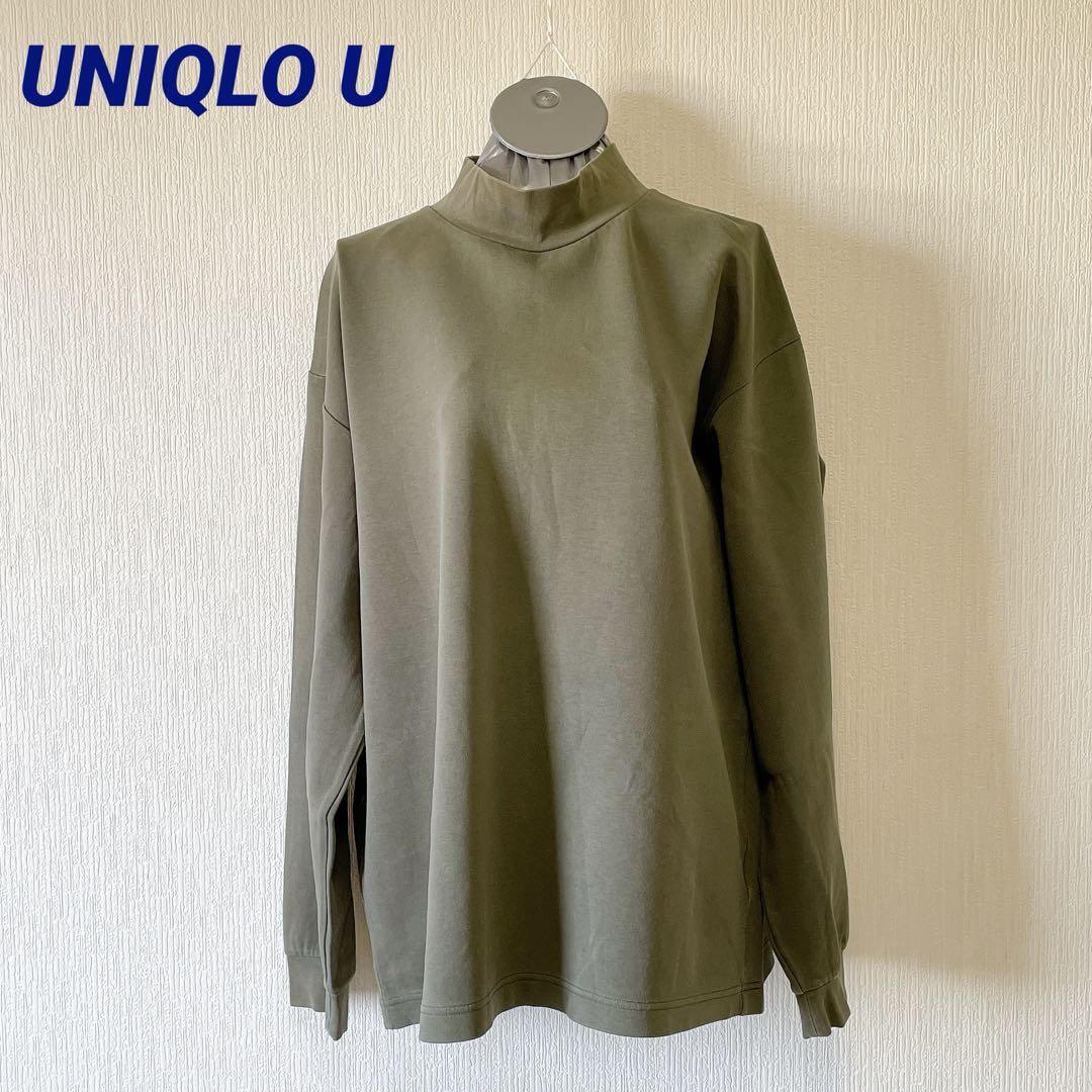 UNIQLO U オーバーサイズ 長袖Tシャツ ユニセックス XL オリーブ