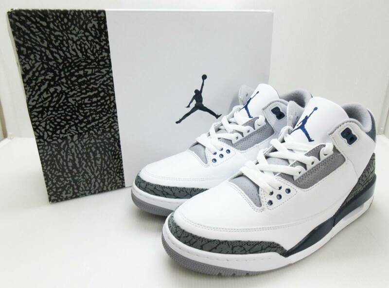 KM-4363《スニーカー》NIKE AIR JORDAN3 RETRO/ナイキ エアジョーダン3 レトロ★CT8532-140★US10/28cm★保管 未使用★