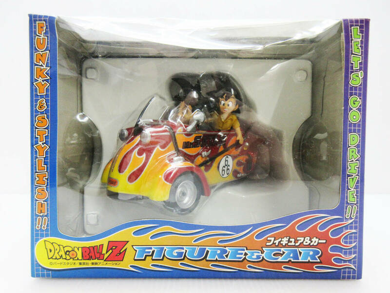 KM-4329《ドラゴンボールZ グッズ》フィギュア＆カー★孫悟空×孫悟天★鳥山 明★当時物 レア 希少★保管 未使用 未開封★