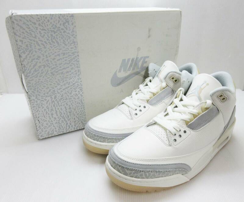 KM-4362《スニーカー》NIKE AIR JORDAN3 RETRO CRAFT/ナイキ エアジョーダン3 レトロ クラフト★FJ9479-100★US10/28cm★保管 未使用★