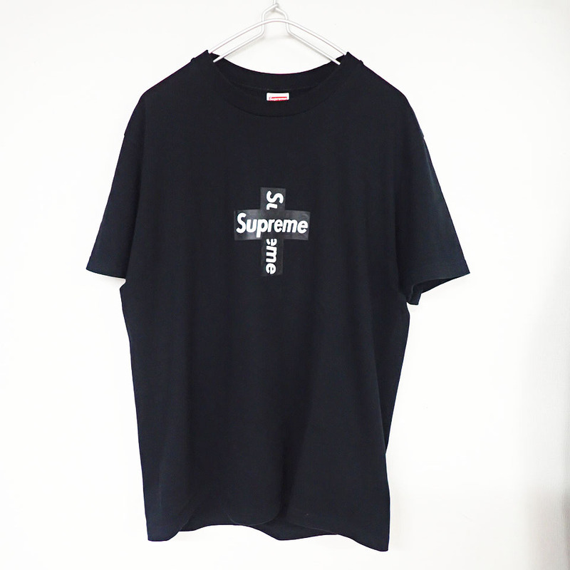 KM-4359【Tシャツ】Supreme/シュプリーム★Cross Box Logo Tee★クロス ボックスロゴ★SIZE M★ブラック★　　