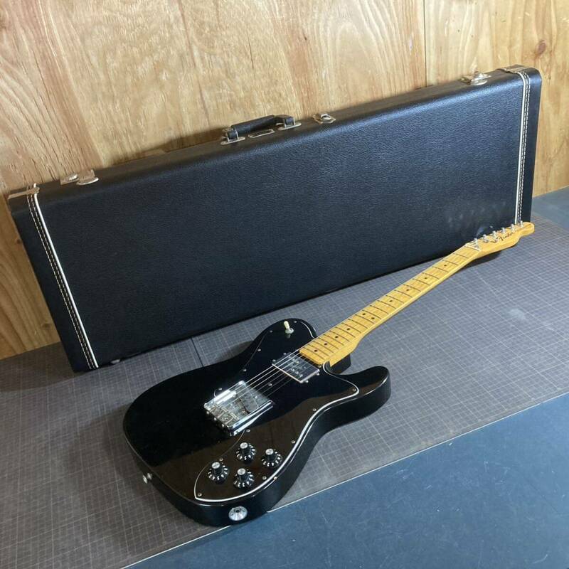 【10422O129】Fender TELECASTER CUSTOM エレキギター ブラック ハードケース付き MADE IN USA 付属品あり フェンダー テレキャスター