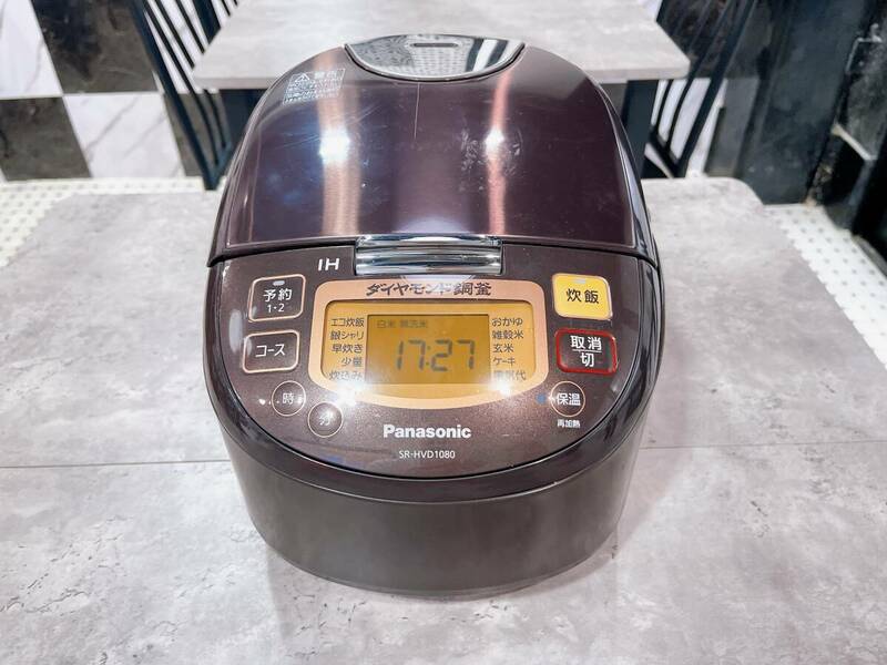 SR-HVD1080 ブラウン パナソニック Panasonic IHジャー炊飯器 (5.5合炊き)　2019年製 通電確認済み 動作品　中古（ス095）