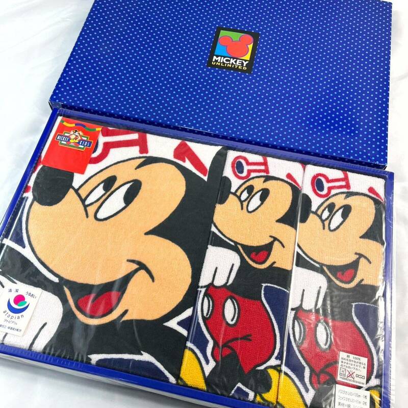 新品 MICKEY UNLIMITED Disney ディズニー ミッキーマウス タオルセット1スタ1円スタート
