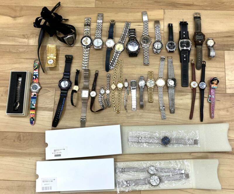 [ジャンク品] 未使用品もあり　腕時計 約35点セット 約1.9㎏ まとめ売り 懐中時計 SEIKO アニエスベー FOSSIL NIVADA など