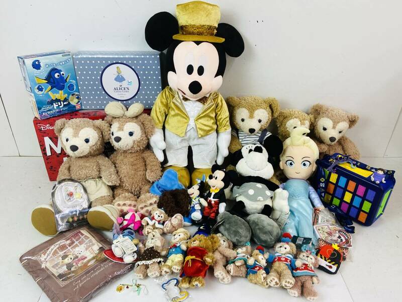 (27595)〇 Disney ディズニー グッズ まとめ売り [ぬいぐるみバッジ/ポップコーン バケット/ダッフィー/シェリーメイ/ミッキーマウス 他] 