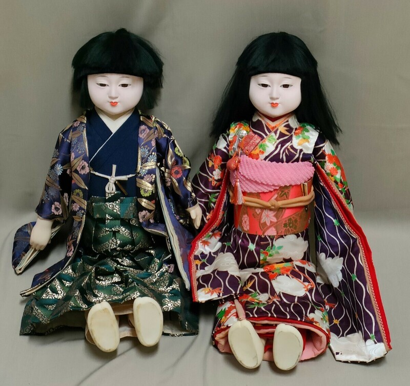 日本人形　大きい市松人形　ペア