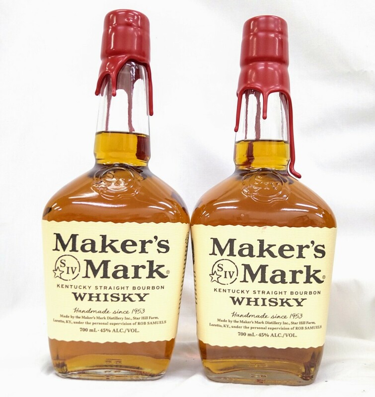 未開栓 MAKER'S MARK メーカーズマーク ウイスキー バーボン 45% 700ml 2本セット 古酒 Lh5.15