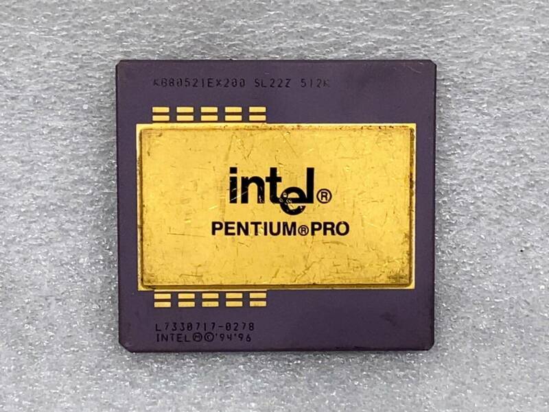 Intel PENTIUM PRO 200MHz インテル ペンティアム プロ CPU KB80521EX200 SL22Z 512K ジャンク品 動作未確認 クリックポスト対応