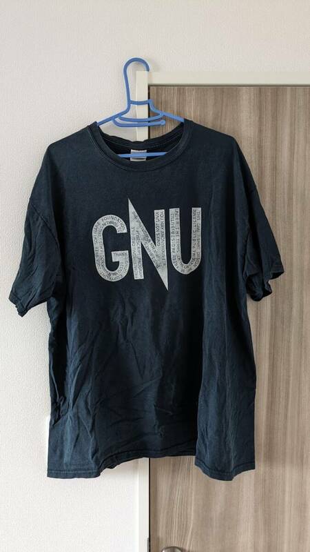古着 GNU Tシャツ Linux UNIX フリーソフトウェア財団 コンピューターグッズ IT プログラマー エンジニア向け